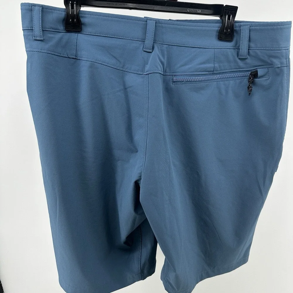 Under Armour Golf Shorts Mens Moisture Wick 36 Blue Smoke Heat Gear Fitted Coupe